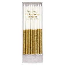 Gold Glitter Dipped Candles - Altın Simli Mumlar resmi